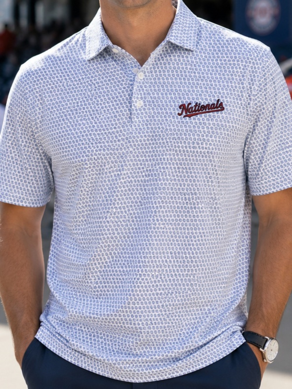 🆕 Onward Reserve Washington Nationals Men’s Small Performance Polo NWT